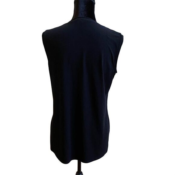 Peck & Peck Collection Black Shirt with Zebra Print sz L - Picture 4 of 5